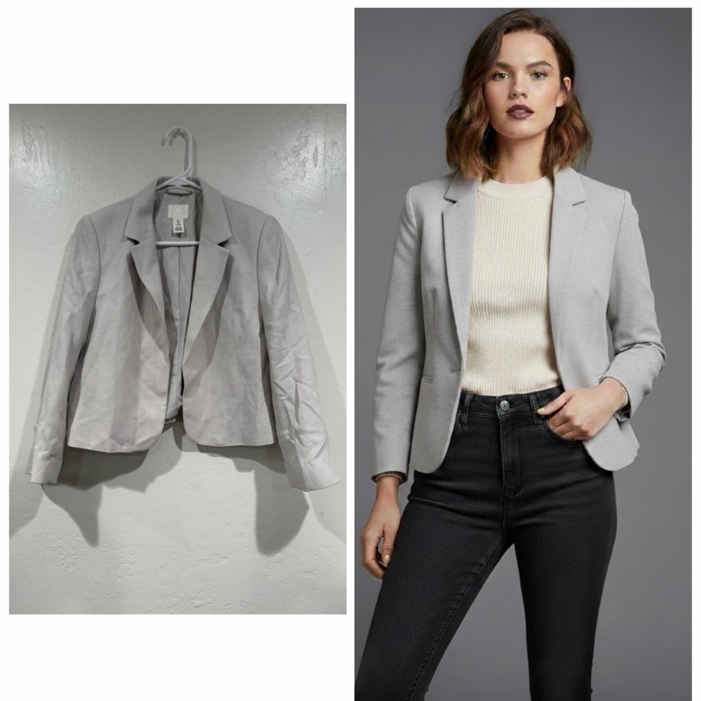H&M Light Gray Beige Women's Blazer size S